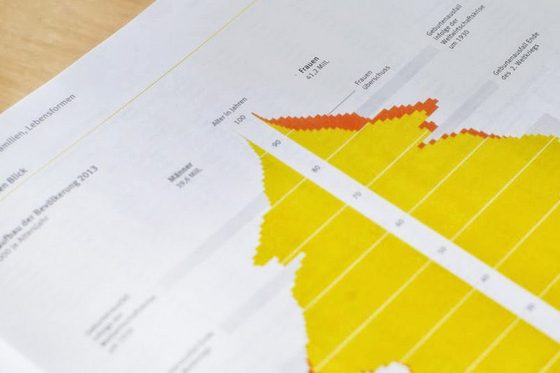 Grafik, die eine demographische Verteilung zeigt